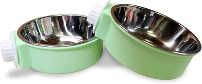 Mirapet's Dog Water Bowl & Cat Food Bowl Set of 2 - Multipurpose Pet Bowl Set - Premium Quality Cat Water Bowl Made for The Perfect Feeding Experience - No-Spill Dog Bowl for Crate (Large, Green)