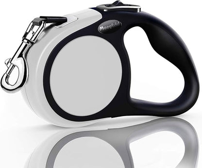 Heavy Duty Retractable Dog Leash-16ft Strong & Durable Walking Leash for S to L Dogs up to 45/115 lbs, Upgraded Lock System, Non Slip Grip, Tangle Free (Grey, Medium-Large Sized)