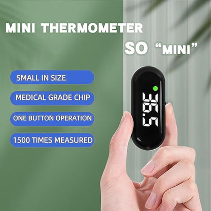 Medical Forehead Thermometer, Rechargeable Thermometer for Adults and Kids, Portable Infrared Digital Thermometer with Fever Alarm and LCD Display, Fast Accurate 1s Instant Results (Black)