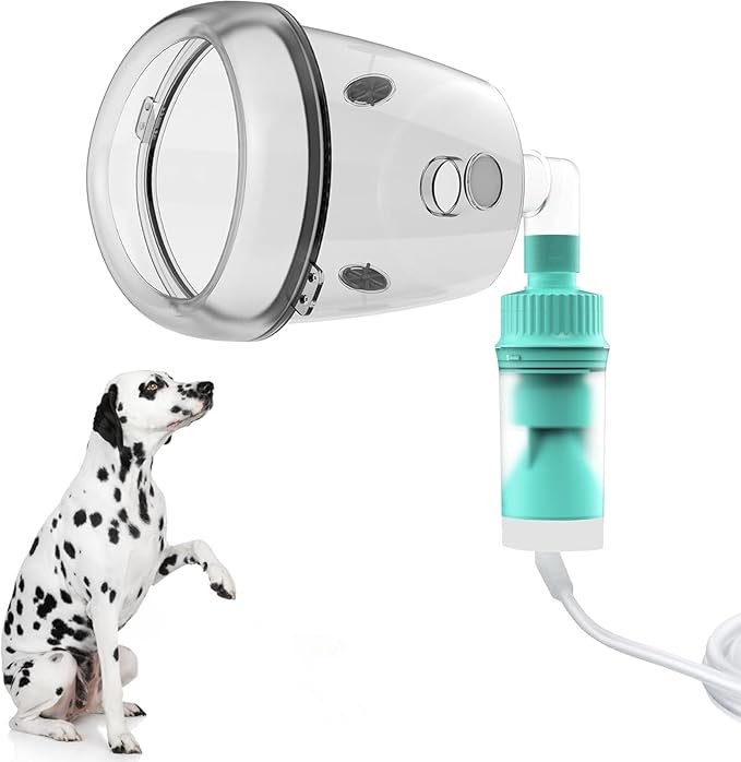 Dog Lying Nebulizer Cup and Dog Inhaler Mask, Pet Oxygen Mask for Large Dogs (Nebulizer Device Not Included) L