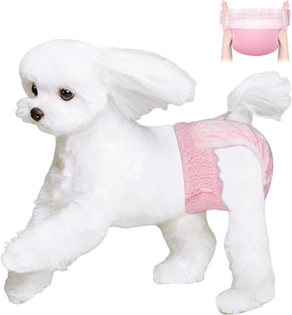 Ambreview Disposable Dog Diapers Female, Just Pull It Up, Doggie Diapers for Female Dogs, Strong Absorbency | Leak Proof, for Dogs in Heat | Elderly | Disabled, L 10 PCS
