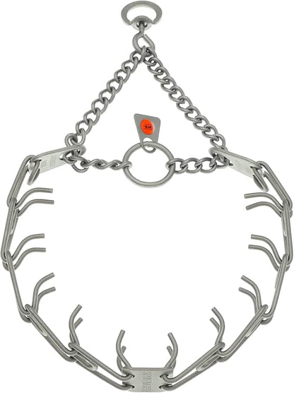 Herm Sprenger Matte Stainless Steel Scratch Resistant Dog Collar with Swivel D-Ring Training Collar for Small Dogs Made in Germany (16in x 2.25mm (Neck Size up to 13 in) | Matte)