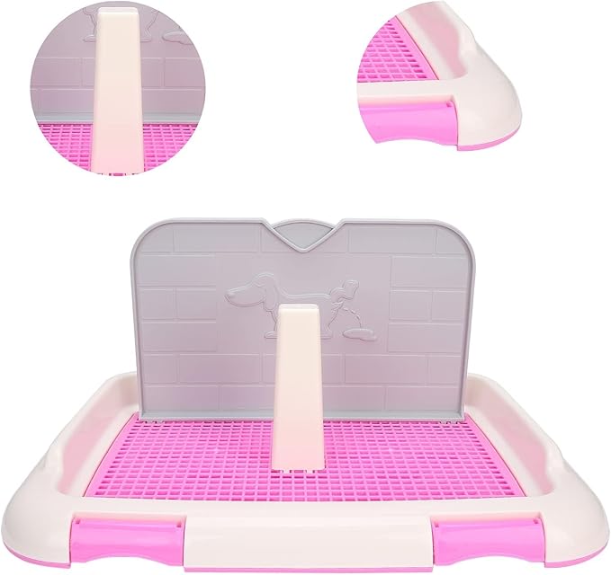 Dog Potty Toilet,Pet Indoor Potty Training Pads Holder Dog Scheduled Urination Potty Grass Pad with Tray for Small and Medium Dogs()