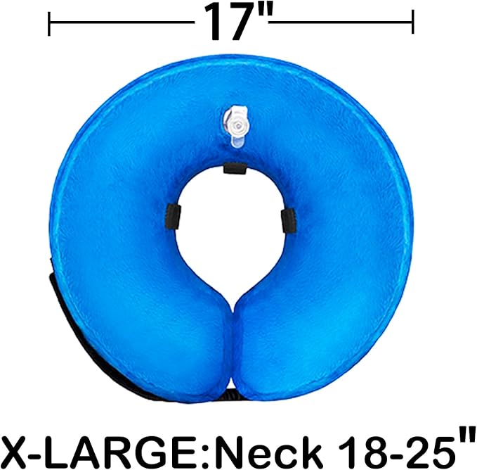 Dog Cone Collar for Small Medium Large Dogs After Surgery, Inflatable Doggie Neck Donut Collar Recovery ECollar, Soft Adjustable Dog Cones Alternative, Protective Pet Cones for Dogs