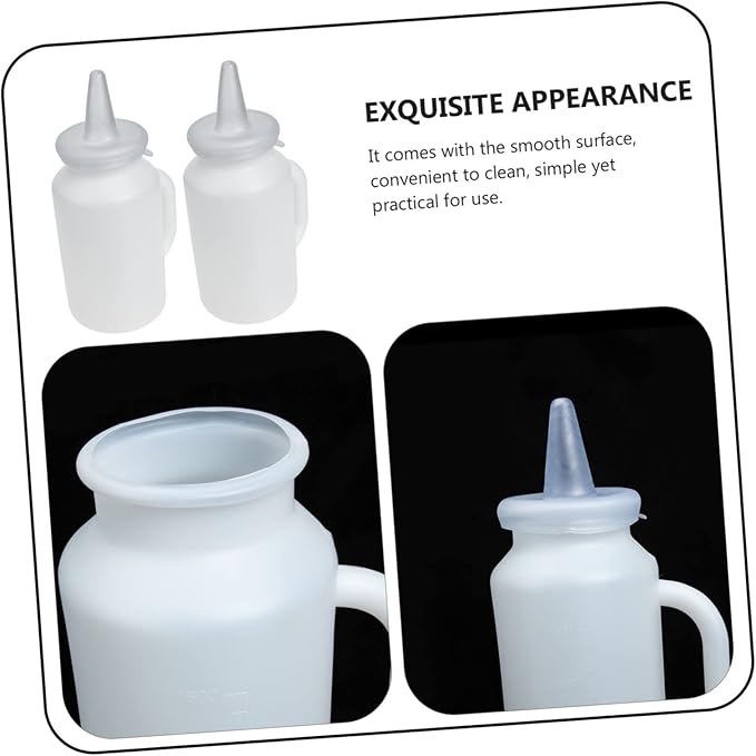 POPETPOP 2pcs Bottle Kitten Milk Feeder Puppy Milk Replacer Nipples for Pet Nursing Bottle