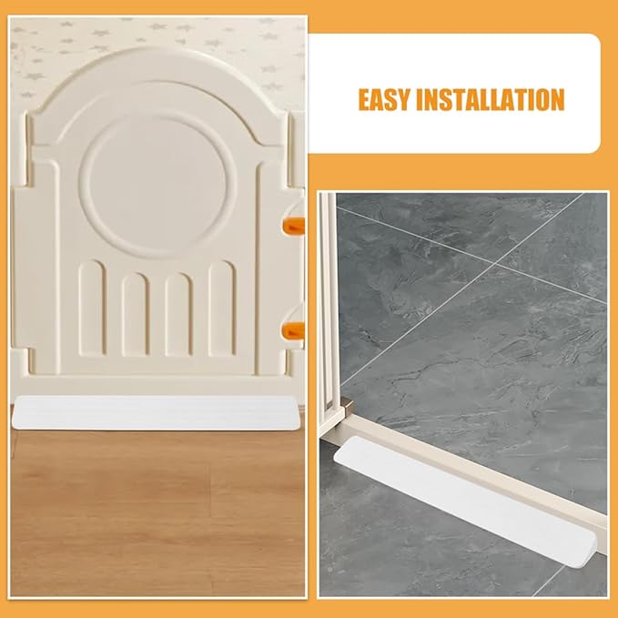 2pcs Skirt Board for Gate Stairs Safety Doorway Ramp Transition Strip Pet Barrier Holder Furniture Wall Protector