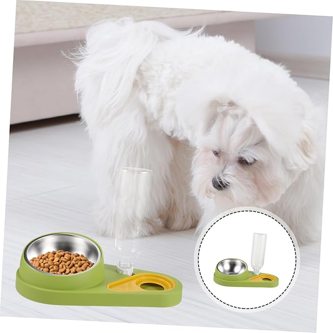 Plastic Pet Feeder Water Dispenser -Slip Dog Cat Bowls Automatic Feeding Tool