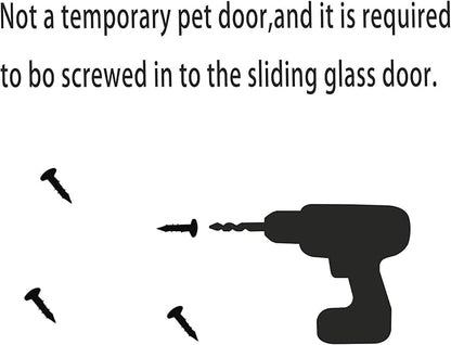 Extra Large Dog Door for Sliding Glass Doors, Adjustable Height 91.73"-97.64",Magnetic Closing Curtain.