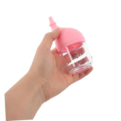 Abaodam 50ml Kitten Feeding Bottle Soft Nozzle PET Nursing Bottle for Newborn Kittens and Puppies for Small Animal Milk and Water Feeding Easy to Use