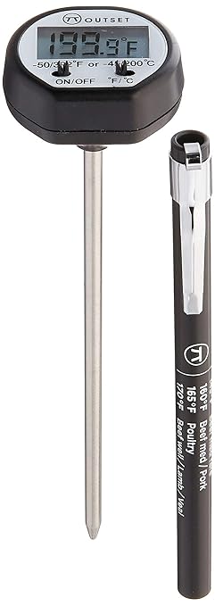 Outset F800 Instant-Read Digital Thermometer,Black