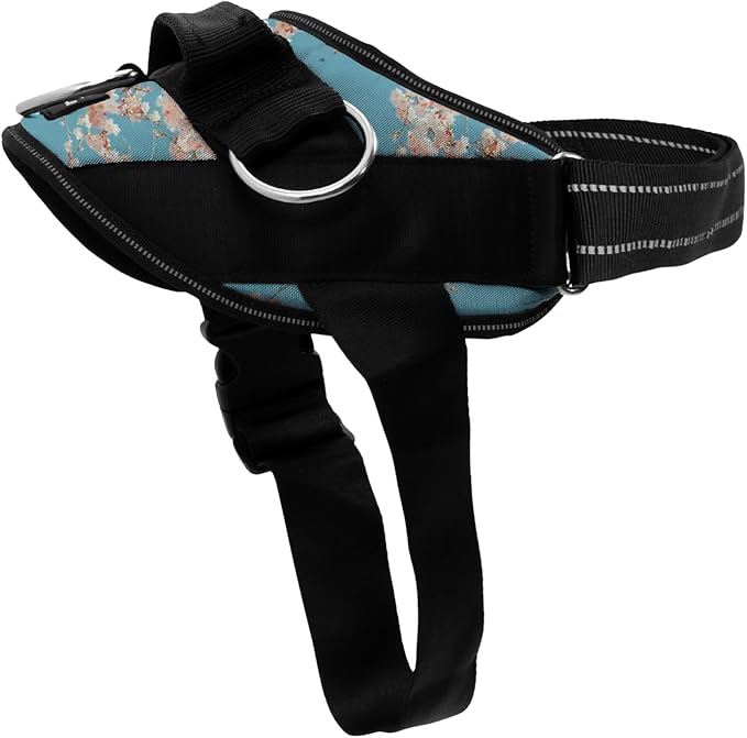 ShawnCo Essential Dog Harness, No-Pull Pet Vest with 3 Leash Clips, No Choke, Reflective, Adjustable and Padded, for Easy Walking and Training for Small, Medium and Large Dogs (Freckle's Garden, S)