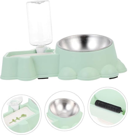ORFOFE Multifunctional Stainless Steel Dog Feeding Bowl Water and Food Dispenser Pet Feeder Safe Non-Toxic Smooth Surface for Home Use