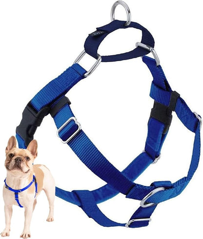 2 Hounds Design Freedom No Pull Dog Harness, Adjustable Harness, Easy Walking & Comfortable Control, Fits Small, Medium & Large Dogs, Solid Colors, Made in USA, 1" XL, Royal Blue
