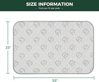 FXW Washable Pee Pads for Dogs, Puppy Pads with Super Absorbent, Specifically Designed for 36inch Cages, 23" x 35" Rectangle, Khaki, 2 Packs