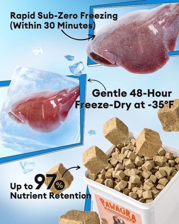 Freeze-Dried Chicken Liver Treats for Dogs & Cats, (1.1lb) Value Tub, Single Ingredient, High-Protein, Grain-Free Natural Snack, Perfect for Training, Rewarding, or Meal Topper