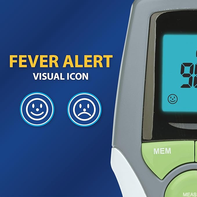 Veridian Healthcare Infrared Thermometer | Forehead Measurements | 1-Second Readout | Hygienic Non-Contact | Whole Family Care | 3-Year Warranty