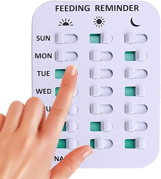 Pet Feeding Reminder, Magnetic or Double Sided Adhesive Application, Reminder with Daily Indicator Tools to Track and Prevent Over or Under Feeding of Pets