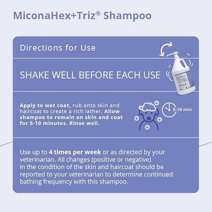 MiconaHex+Triz Shampoo for Dogs, Cats and Horses, Gallon