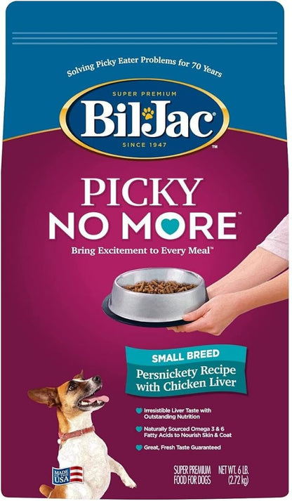 Bil-Jac Picky No More Small Breed Chicken Liver Dry Dog Food 6 Pounds