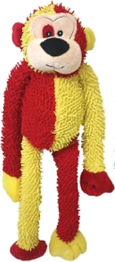 Multipet Monkey Plush Dog Toy 17" (Assorted Color, 1 Pack)