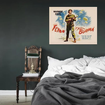 Black Empire Objective Burma! Movie Errol Flynn James Brown Room Decor Wall Art Print 12x16 Poster
