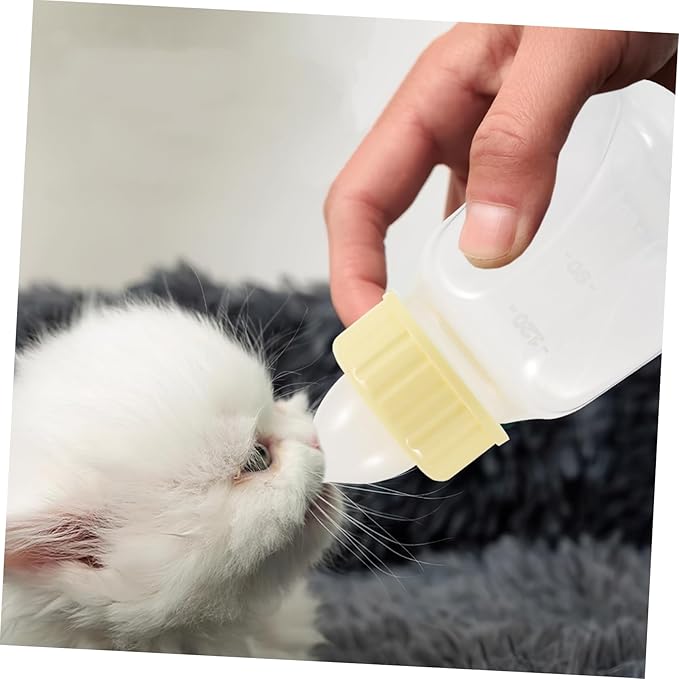 PET Feeding Bottle Set for Kittens and Puppies 3-Pack Adjustable Nursing Bottle Nipples Sturdy Plastic Feeder for Small Animals for Cat and Dog Care
