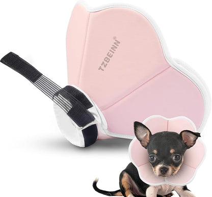 Soft Dog Cone Collar Alternative for Small Dogs(Puppy Yorkshire Puppy Chihuahua), Adjustable Protective Dog Recovery Cone, Elizabethan Comfortable Neck Pillow Cone After Surgery Anti Licking