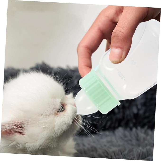 1set Pet Nursing Bottle Kit Soft Nipple Feeding Bottle for Puppies and Kittens Easy to Clean and Portable Leak Design for Milk and Water