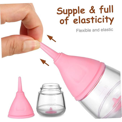 Mikikit Newborn Pet Feeding Bottle Kit Cat Milk Bottle Silicone Nipples Cleaning Brush