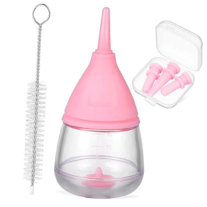 PET Nursing Bottle Set 6-Piece Puppy Milk Feeder Kitten Nursing Bottle with Replaceable Nipples for Newborn Pets Easy to Use Feeding Supplies
