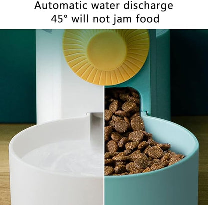 Aquarius CiCi Dog Cage Automatic Feeder Set, Food & Water Dispenser Hanging Bowls for Cage Crate Kennel (Green)