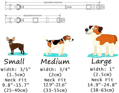 Mihqy Dog Collar with Bohemia Floral Tribal Geometric Patterns - Soft Ethnic Style Collar Adjustable for Small Medium Large Dogs（Pink Rose,L）