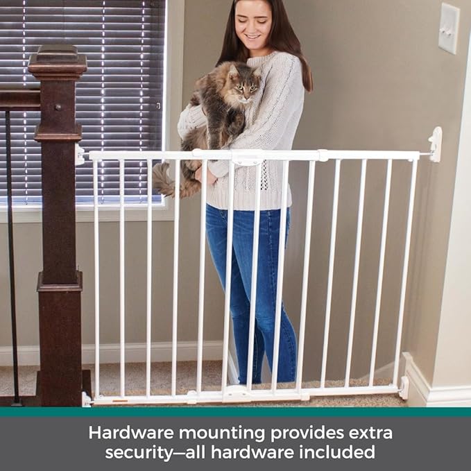 MyPet ClearPath Wide Staircase & Hallway Pet Gate with Hardware Mount. 31" Tall, 28.7"-47.9" Wide.