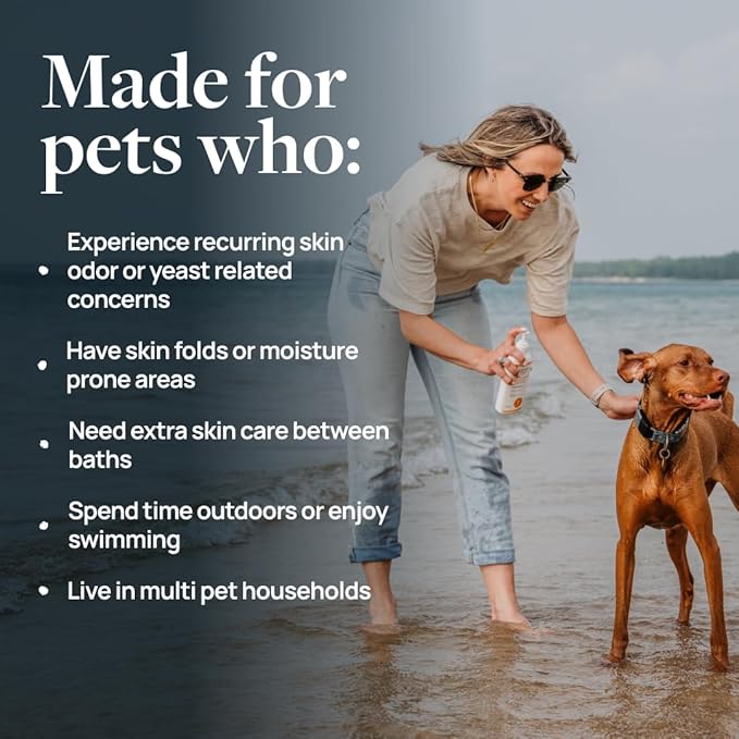 Veterinary Formula Clinical Care Antiseptic and Antifungal Spray for Dogs and Cats - Helps Alleviate Scaly, Greasy, or Red Skin and Supports Skin Prone to Odor Causing Buildup - Pack of 2, 8 oz Each