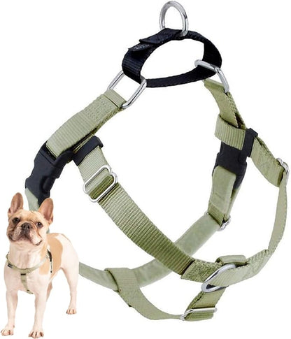 2 Hounds Design Freedom No Pull Dog Harness, Adjustable Harness, Easy Walking & Comfortable Control, Fits Small, Medium & Large Dogs, Solid Colors, Made in USA,1" XL, Tan