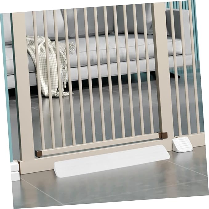 KOMBIUDA 2pcs Gate Support Feet for Height Transition - Floor Bridge for Doorway Ramp Easy Installation White Kick Accessory