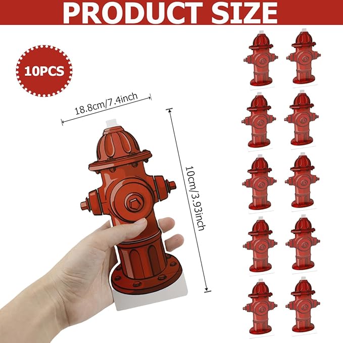 DOEROD 10Pcs Dog Pee Pad Trainer, Fire Hydrant Shaped Pet Diaper Pad for Dog Puppy Training Supplies, 7.4 x 3.9in