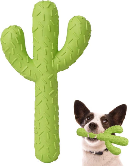 MewaJump Dog Chew Toys, Durable Rubber Dog Toys for Aggressive Chewers, Cactus Tough Toys for Training and Cleaning Teeth, Interactive Dog Toys for Medium/Large Dog