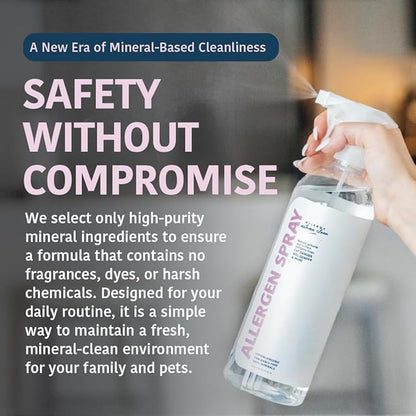 Allergy Asthma Clean Allergen Spray, Pets, Dust Allergies & More, Air & Surface, Just Add Water, Bottle with One Refill, Over 64oz Total
