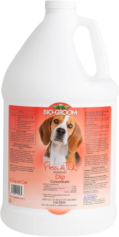 BIO-GROOM Flea and Tick Pyrethrin Dip Dog/Cat Concentrate, 1-Gallon (BG2528 91)