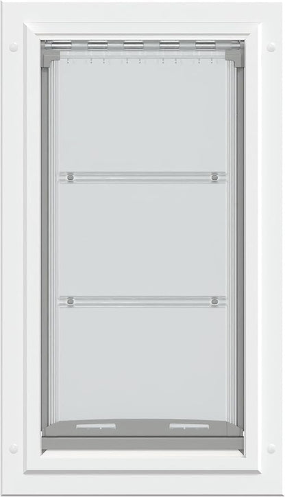 Endura Flap Double Flap Pet Door for Doors | All-Weather Insulated Flap | Durable Aluminum Frame with Secure Locking Cover | Interior and Exterior Door Installations | White, XXL, Double Flap