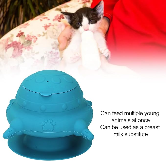 Silicone Puppy Milk Feeder 4 Nipples Small Puppy Nursing Station, Puppy Bottles Simulates Mother's Milk, Feeding Multiple Young Animals, Suitable for Pet Owners