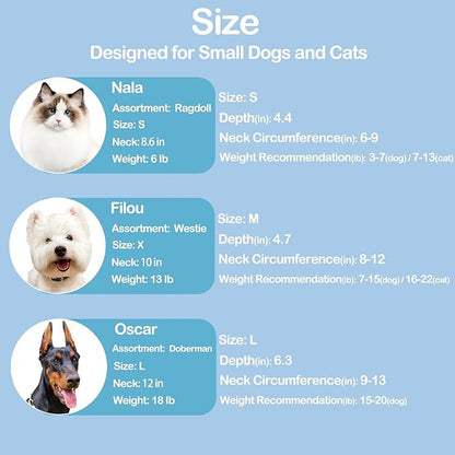 Dog Cone Collar Adjustable After Surgery, Comfortable Dogs Recovery Collar, Adjustable E Collar Alternative to Stop Licking, Protective Dog Neck Collar Plastic Practical