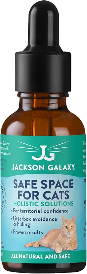 Jackson Galaxy: Safe Space for Cats (2 oz.) - Cat Solution - Promotes Territorial Sanctity and Self-Confidence - Can Reduce Spraying, Scratching, & Fighting - All-Natural Formula - Reiki Energy