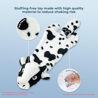 Best Pet Supplies Squeaky Dog Toys with Soft Durable Fabric for Small, Medium and Large Pets Interactive Toy for Indoor Play, Supports Active Biting and Play - Sheep, Cow, Small
