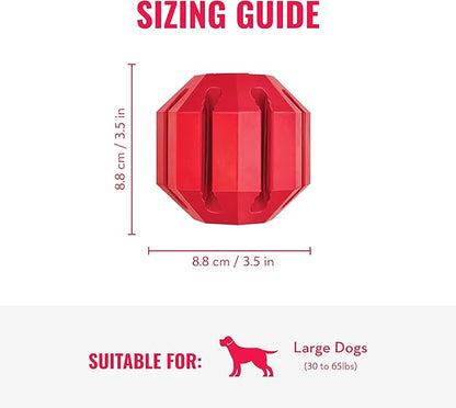 KONG Stuff-A-Ball - Durable, Natural Rubber Chew Toy for Dogs - Dental Health Pet Toy for Chewing & Teeth Cleaning - Stuffable for Treats & Snacks - for Large Dogs (Pack of 2)
