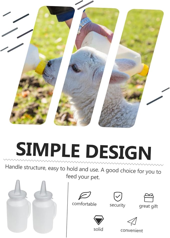 2pcs Nursing Bottle for Calf Kitten Calf Milk Bottle Pet for Livestock