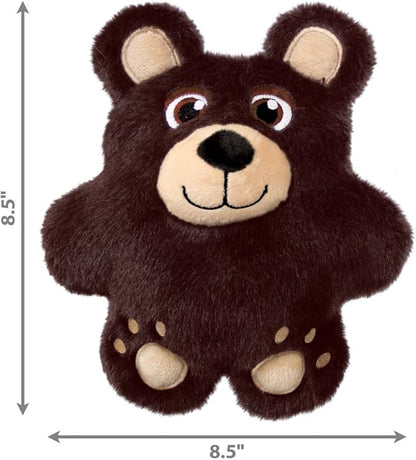 KONG Snuzzles Dog Toy, Plush Squeaker, Crinkle Sounds, Soft Durable Indoor Play (Bear, Medium)
