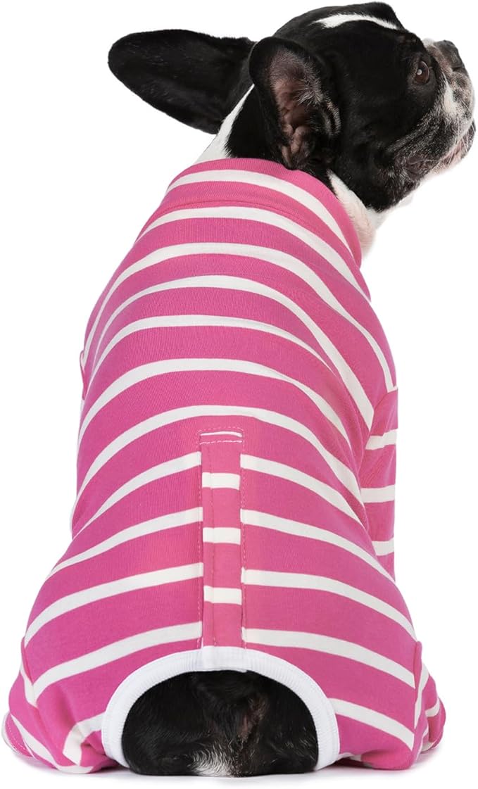 Dog Surgery Recovery Suit for Male/Female, Post Surgery Dog Shirt, After Surgery Dog Bodysuit, E-Collar & Cone Alternative Surgical Clothes, Anti-Licking Dog Snugly Onesie, Pink