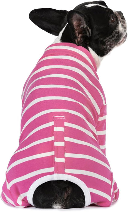 Dog Surgery Recovery Suit for Male/Female, Post Surgery Dog Shirt, After Surgery Dog Bodysuit, E-Collar & Cone Alternative Surgical Clothes, Anti-Licking Dog Snugly Onesie, Pink